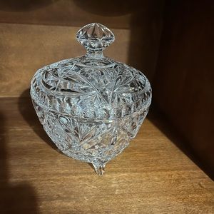Crystal candy covered bowl.